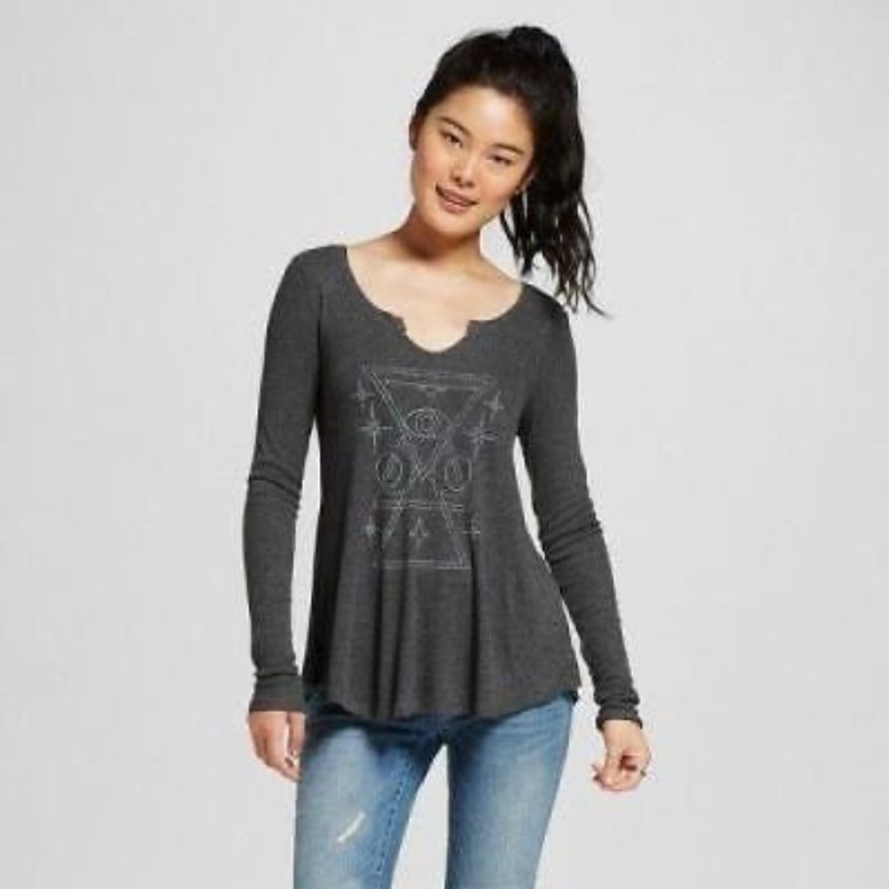 New LOL Vintage Gray Graphic Long Sleeve T Shirt